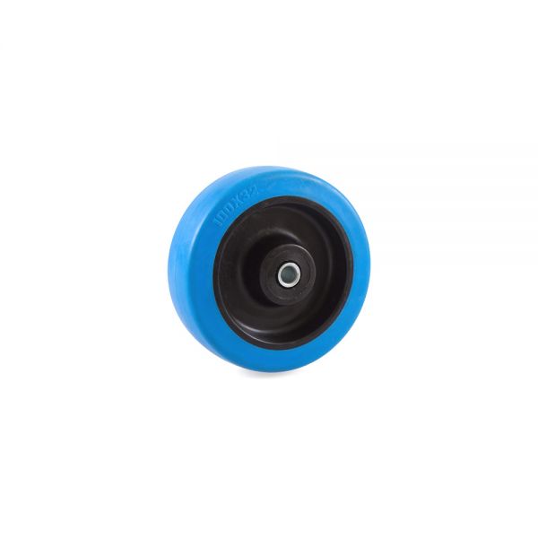 Thermoplastisches Gummirad 100 mm Rollenlager - Blue Wheel