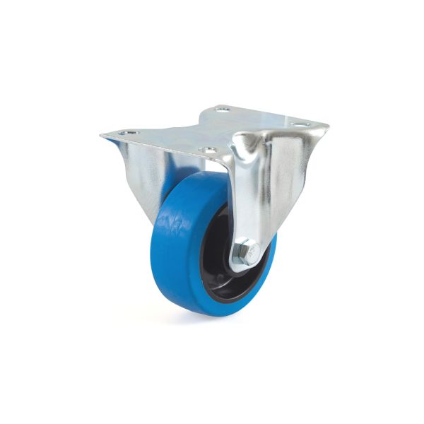 Bockrolle 80 mm Thermoplastisches Gummirad Rollenlager - Blue Wheel