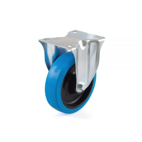 Bockrolle 125 mm Thermoplastisches Gummirad Rollenlager - Blue Wheel