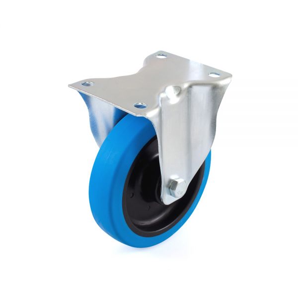 Bockrolle 160 mm Thermoplastisches Gummirad Rollenlager - Blue Wheel